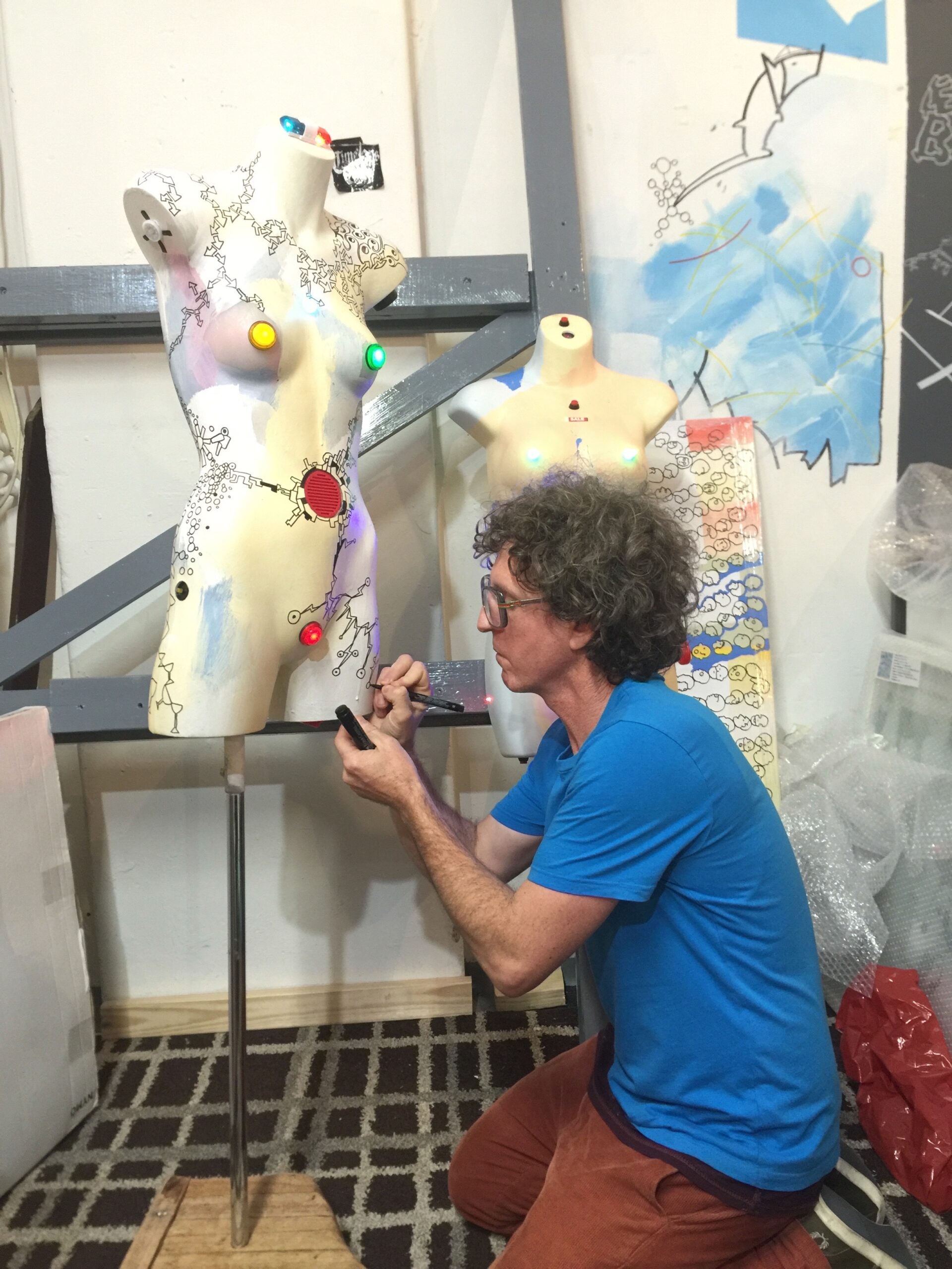 Eddie Working On An Interactive Art Display